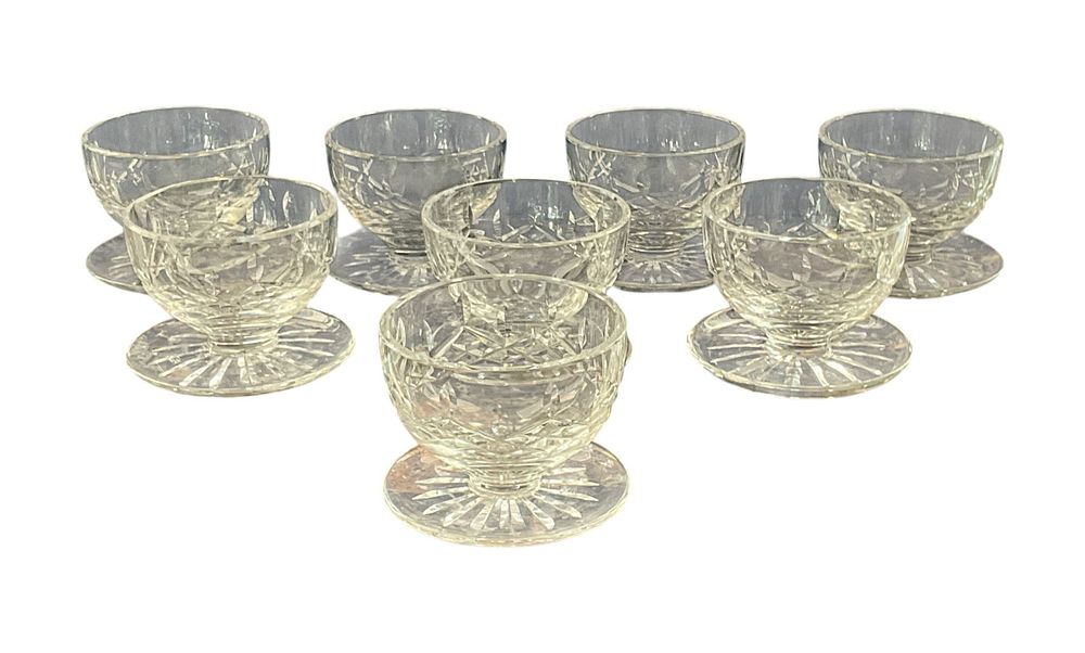 Lot 238: 8 Waterford Crystal Footed Dessert Bowls