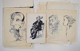 Tony Walton Group of Early Caricatures & Sketches. Tony Walton (British, 1934-2022). Large group Image - 4