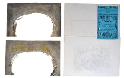 Valmouth 5 Pieces Set Design Artwork. Tony Walton (British, 1934-2022). Valmouth. 5 pieces 