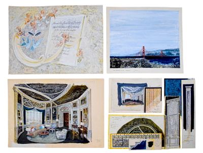 The Pleasure of His Company Set Design Artwork. Tony Walton (British, 1934-2022). The Pleasure 