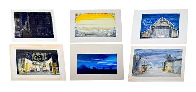 The Most Happy Fella 6 Pieces Set Design Artwork. Tony Walton (British, 1934-2022). The Most 