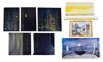 The Most Happy Fella 9 Pieces Set Design Artwork. Tony Walton (British, 1934-2022). The Most 