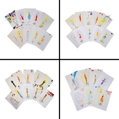 The Most Happy Fella 37 Costume Design Sketches. Tony Walton (British, 1934-2022). The Most 