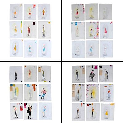 The Most Happy Fella 35+ Pieces Costume Design Art. Tony Walton (British, 1934-2022). The Most 