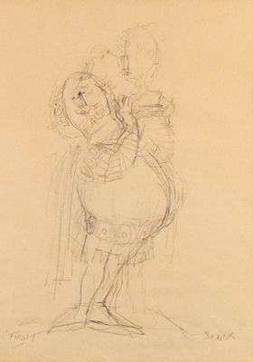 A Funny Thing Happened Costume Sketch Senex. Tony Walton (British, 1934-2022). A Funny Thing 