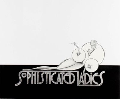 Sophisticated Ladies Mixed Media Artwork. Tony Walton (British, 1934-2022). Sophisticated 