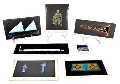 Little Me 7 Pieces Set Design Artwork. Tony Walton (British, 1934-2022). Little Me. Group of 7 