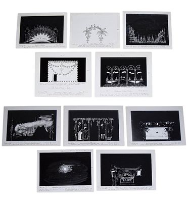 Little Me 10 Backdrop Photostats. Tony Walton (British, 1934-2022). Little Me. Group of 10 