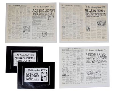 Little Me Prop Newspaper Original Artwork & Prints. Tony Walton (British, 1934-2022). Little Me. 