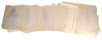 Little Me 197 Costume Design Drawings. Tony Walton (British, 1934-2022). Little Me. Group of 197 