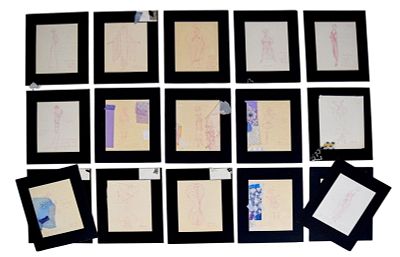 Little Me 17 Costume Design Sketches. Tony Walton (British, 1934-2022). Little Me. Group of 17 