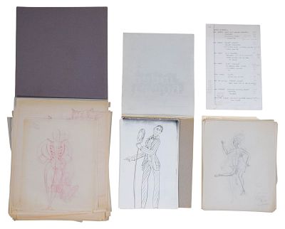 Little Me 100+ Costume Design Sketches. Tony Walton (British, 1934-2022). Little Me. Group of 