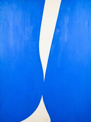Ellsworth Kelly Style Oil on Canvas Abstract. In the style of Ellsworth Kelly (American 