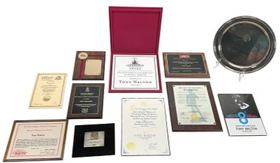 10 Theater Awards. Group of 10 theater awards. Including 1992 New England Theatre Conference for 