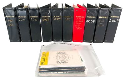 Group of Playbills 10 Binders 1990-2009. Large group of Playbills, shows 1990-2009. In 10 