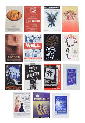 15 Theater & Ballet Posters. Lot of 15 vintage 1980s-2000s posters and window cards, various 