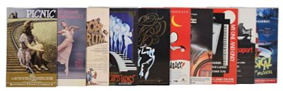11 Theater Posters, Ballet, Regional. Group of 11 vintage 1980s-2000s posters and window cards 
