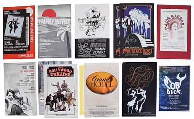 12 Theater & Ballet Posters. Group of 12 vintage posters and window cards, 1980s-2000s. Various 
