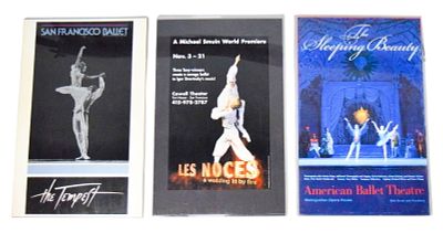3 Ballet Posters. 3 vintage ballet posters, all productions Tony Walton worked on. Les Noces 
