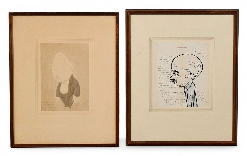 Lot 885: Max Beerbohm 2 Works Pen & Ink, Letter