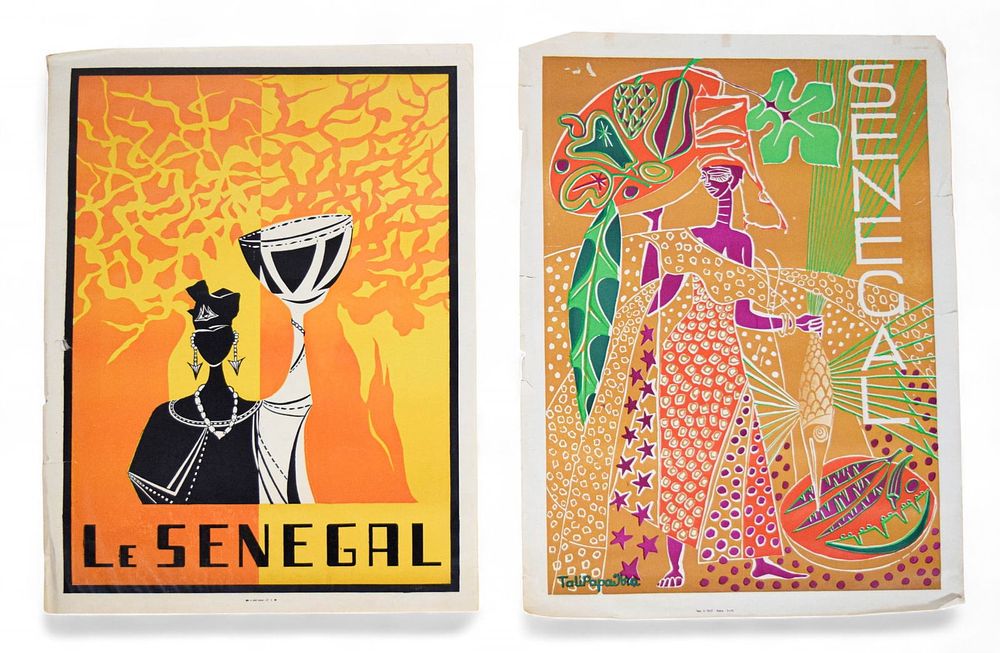 Lot 891: 2 Vintage 1960s Senegal Travel Posters
