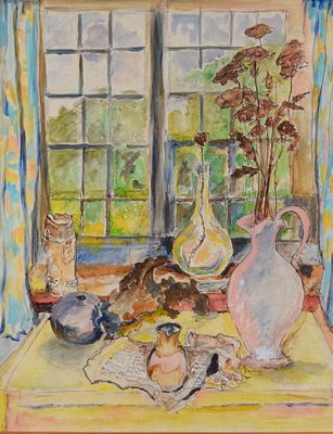 Watercolor on Paper Still Life. Watercolor on paper, still life. Unsigned. 19 1/2" x 15 1/2" 