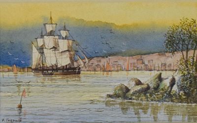 Frederick Tordoff Watercolor Tarrytown. Frederick Tordoff (British / American, 1939-2022). 