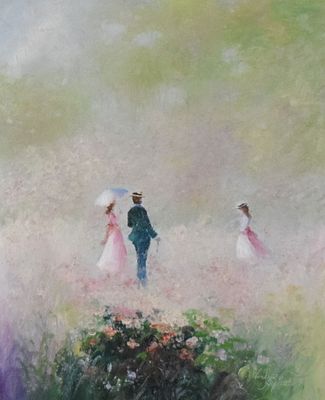 Howard Kimble Impressionist Style Oil on Canvas. Howard Kimble (American, 1907-1973). 