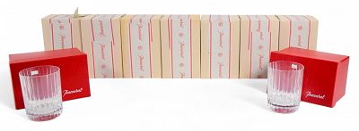 9 Baccarat Harmonie 17oz. Tumblers. Set of 9 Baccarat French crystal tumblers in the Harmonie 