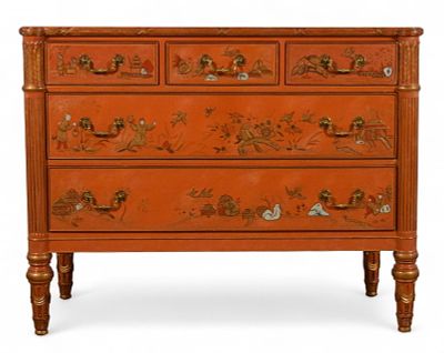 Maitland Smith Chinoiserie Chest Of Drawers. Maitland Smith Chinoiserie chest of drawers. Marked 
