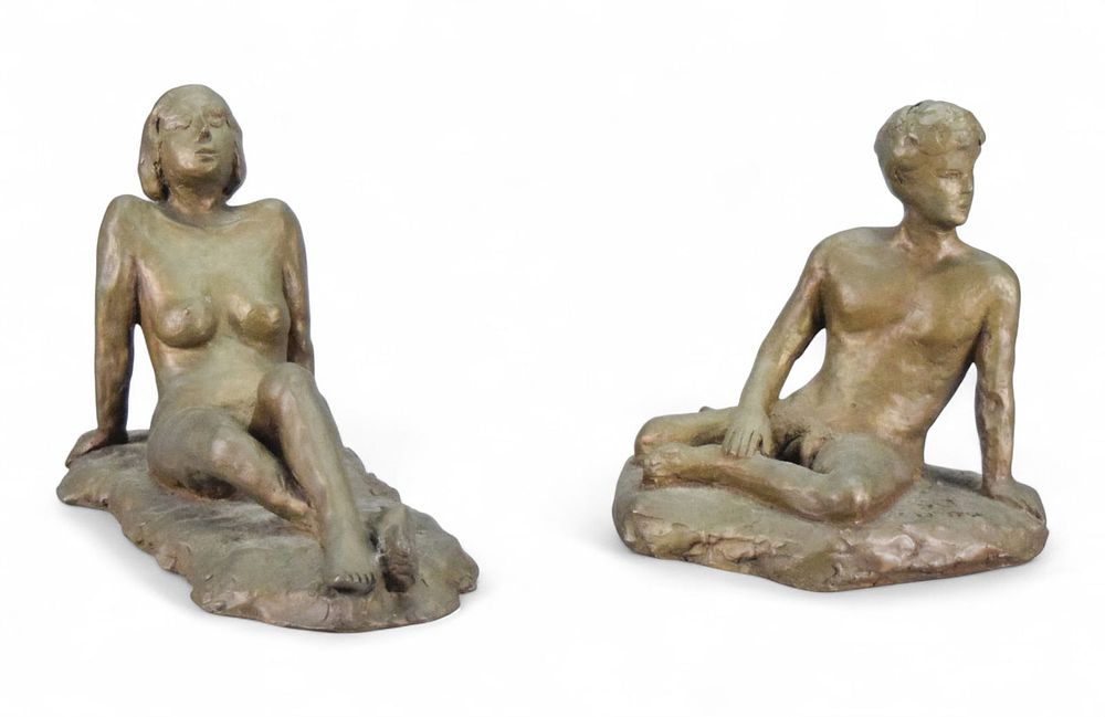 Lot 157: 2 Bronze Nudes Signed S.Q.