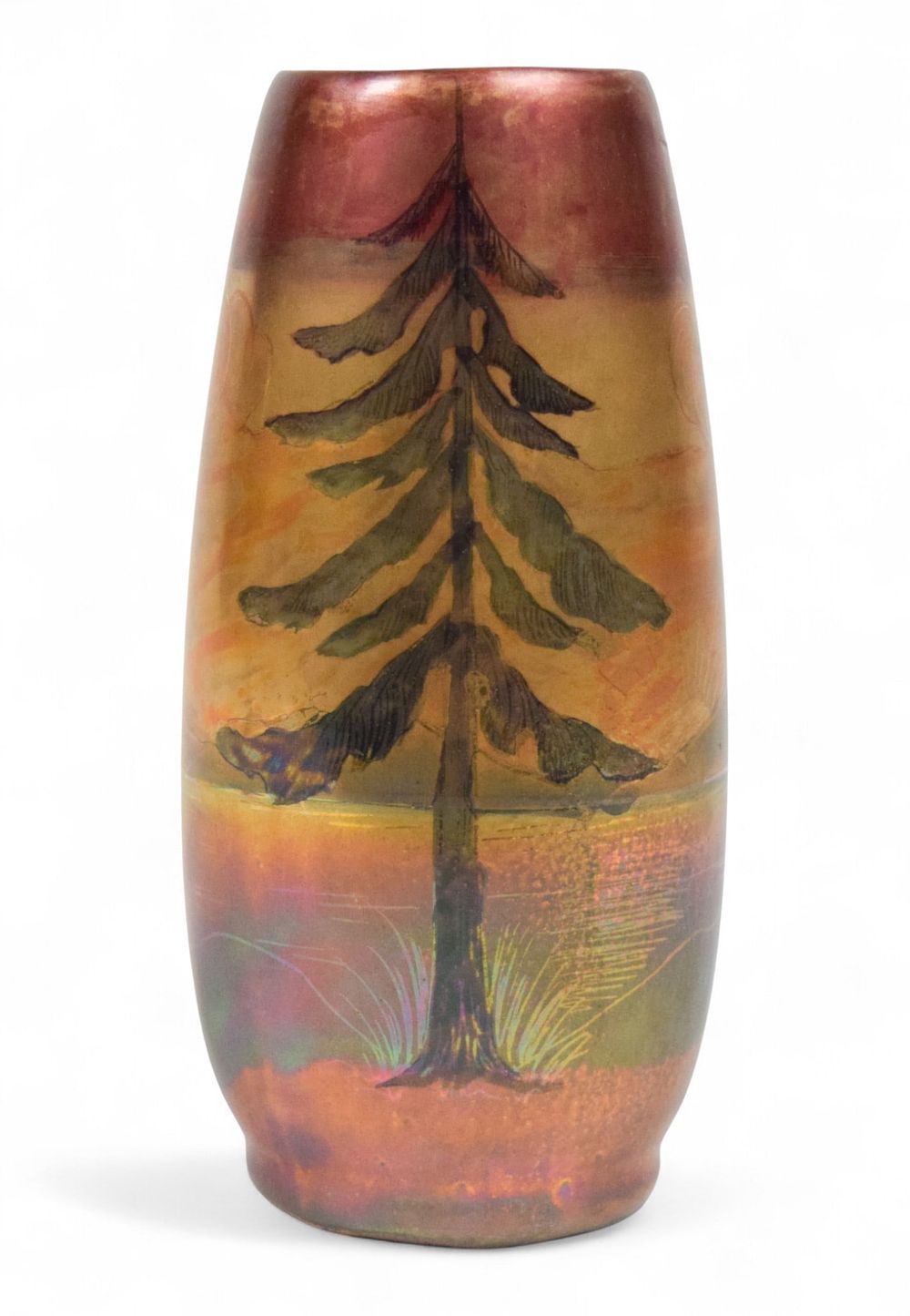 Lot 161: Weller Lasa Iridescent Pottery Vase