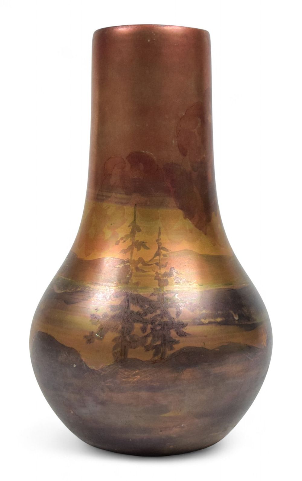 Lot 162: Weller Lasa Iridescent Pottery Vase