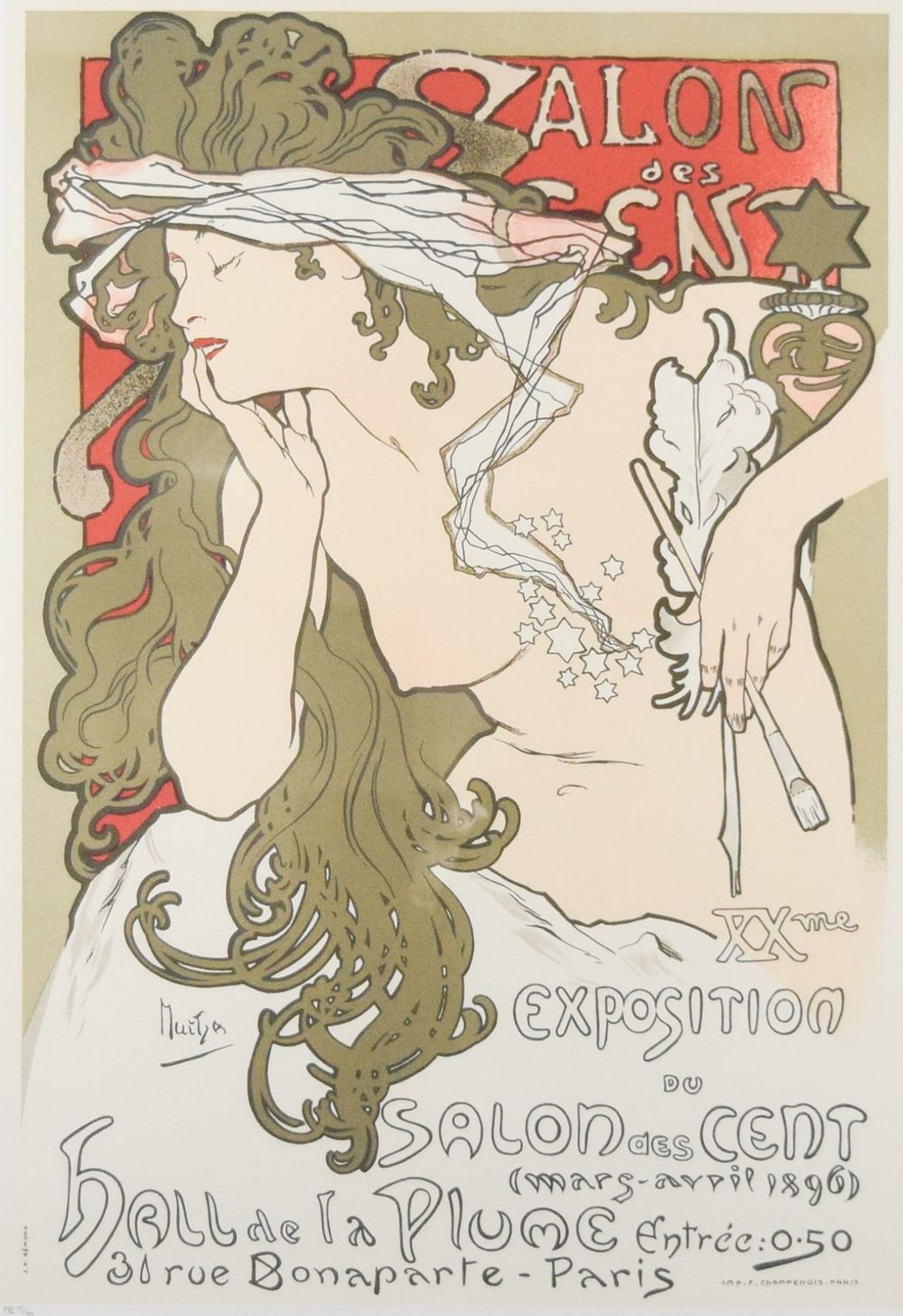 Lot 186: After Alphonse Mucha Lithograph Salon Des Cents