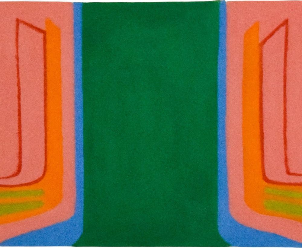 Lot 195: Murray Reich Acrylic on Velvet Abstract