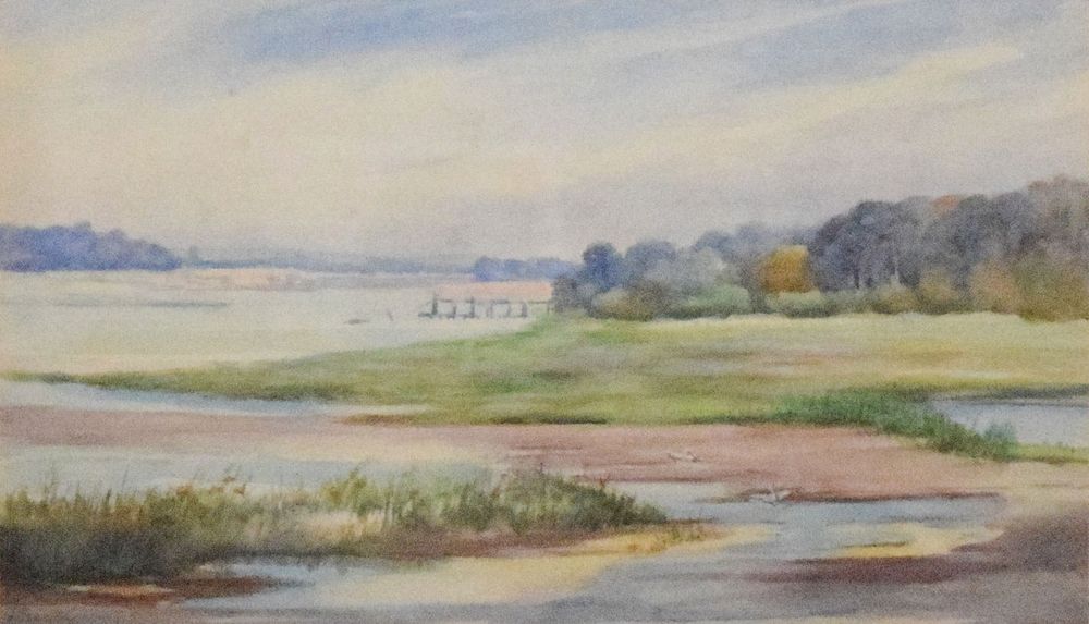 Lot 199: Watercolor on Paper Landscape
