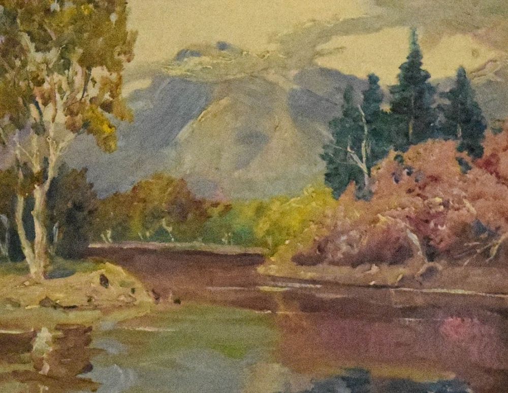 Lot 200: Signed LT Oil on Canvas Panel Landscape