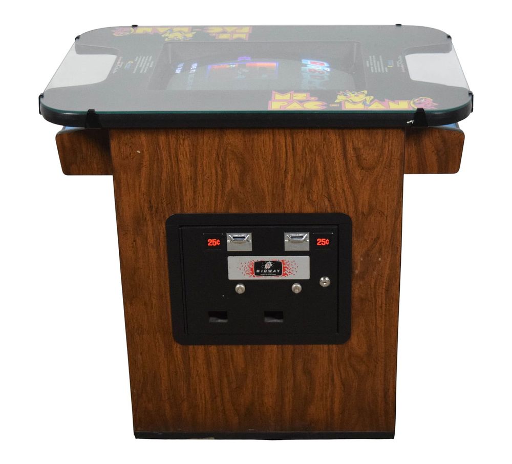 Lot 220: Cocktail Video Game Table Mrs. Pac Man Case