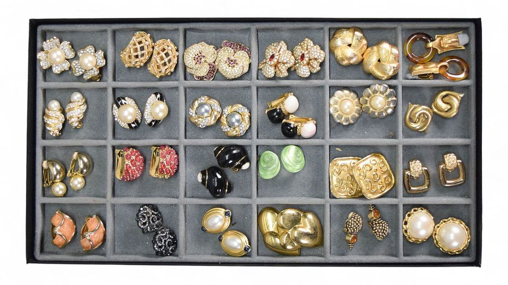 Lot 226: 24 Sets of Costume Jewelry Earrings