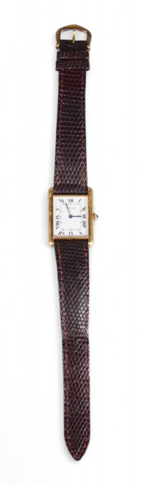 Lot 230: 18 Karat Gold Cartier Tank Watch
