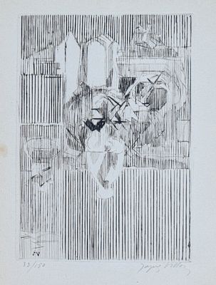 Jacques Villon Etching Petite Vase de Fleurs. Jacques Villon (French, 1875-1963). Etching 