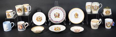 16 Pieces Coronation Porcelain Edward VIII 1937. 16 pieces English commemorative coronation 