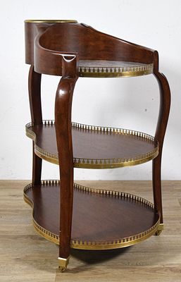 3 Tier Rafraichissoir Wine Cooler. 3 tier rafraichissoir wine cooler cart. Marble top and brass 