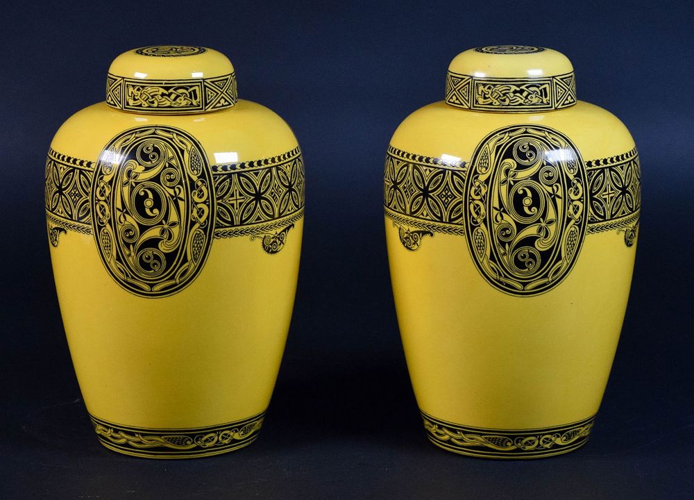 Lot 179: Pair Daisy Makeig-Jones for Wedgwood Ginger Jars
