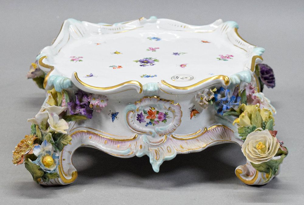 Lot 182: Meissen Porcelain Footed Stand