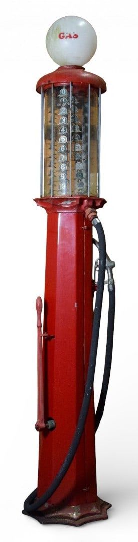 Lot 190: 10 Gallon Visible Gas Pump Possibly American