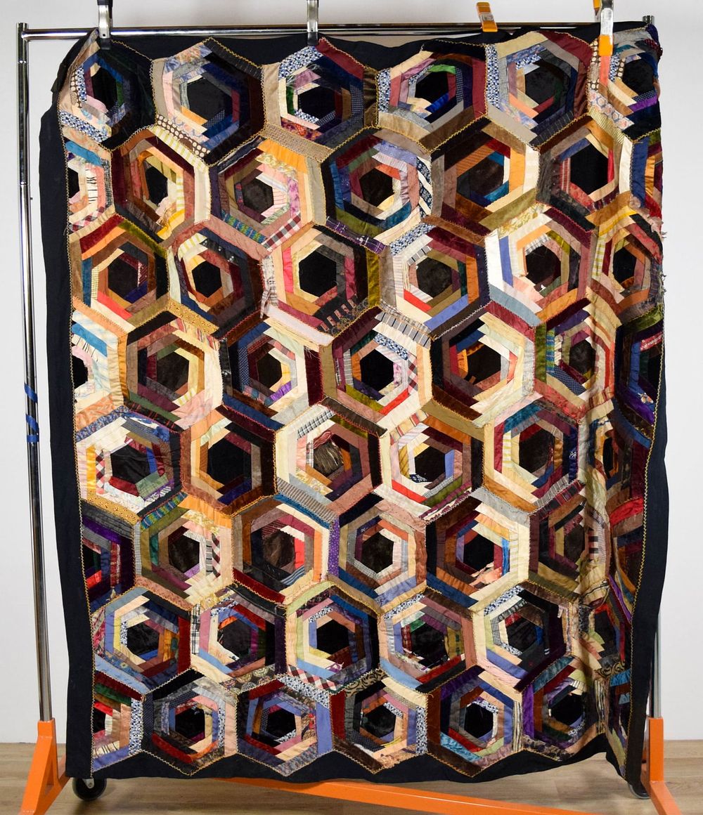 Lot 193: Crazy Quilt Hexagon Pattern