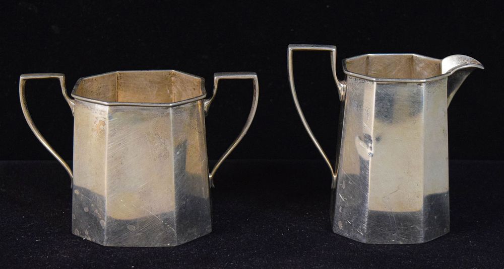 Lot 216: Cartier Sterling Sugar & Creamer