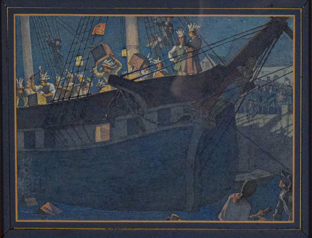 Lot 270: E. Boyd Smith Illustration Boston Tea Party
