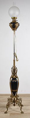 Bradley & Hubbard Adjustable Height Piano Lamp. Bradley &amp; Hubbard adjustable piano lamp. 